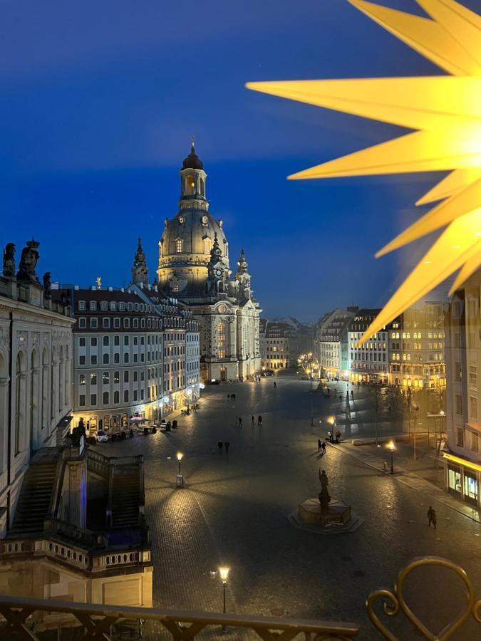 Luxus Suite Mit Einmaligem Blick Auf Die Frauenkirche Dresde Exterior foto